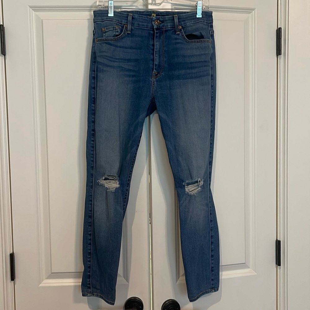 7 For All Mankind high waist skinny jeans Size 30